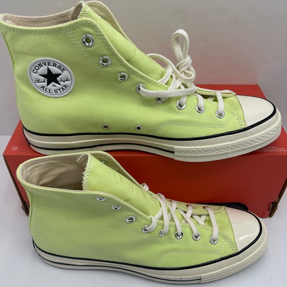 Converse Men’s A07428C
CHUCK 70 HI
CITRON THIS/EGRET All Star High Top Sneakers - Picture 2 of 16